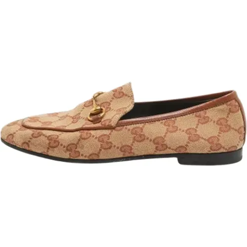 Pre-owned Canvas flats , female, Sizes: 3 1/2 UK - Gucci Vintage - Modalova