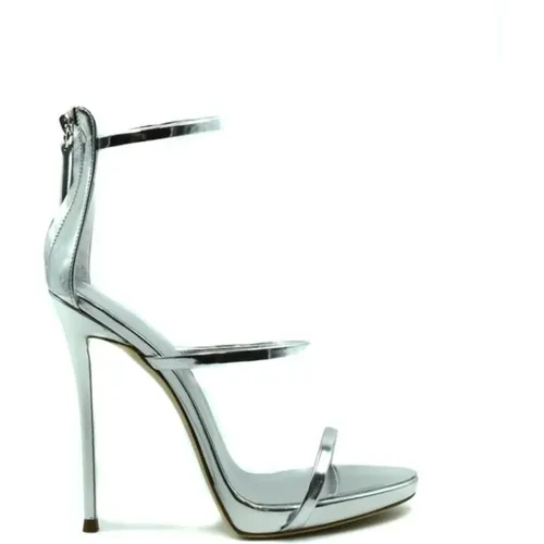 Silver High Heel Sandals , female, Sizes: 5 UK - giuseppe zanotti - Modalova