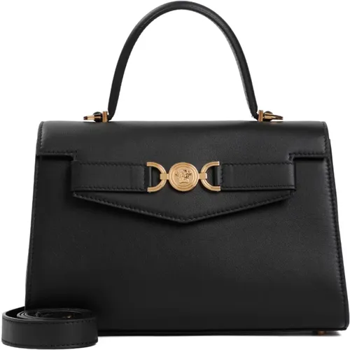 Top Handle Leather Bag , female, Sizes: ONE SIZE - Versace - Modalova
