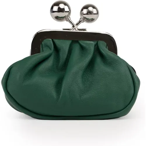 Basilico Grüne Leder Nano Clutch Tasche - Max Mara Weekend - Modalova