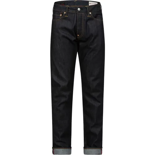 Slim-Fit Cotton Jeans with Seagull Print , male, Sizes: W33, W30 - Evisu - Modalova