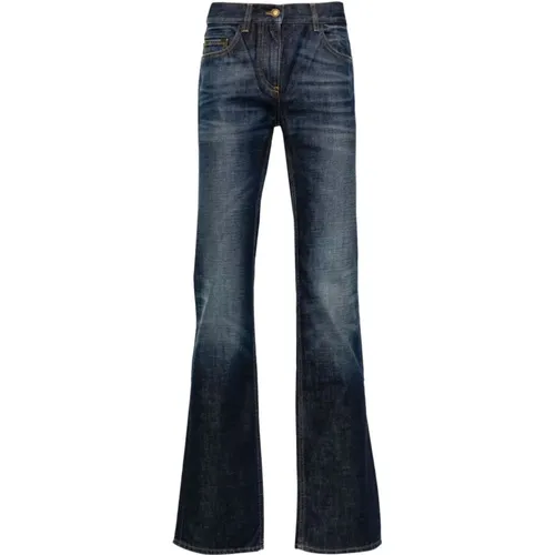 Blaue Jeans mit Besticktem Logo,Flared Jeans - Palm Angels - Modalova