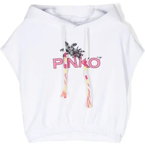 Cropped Sweatshirt mit Druck Pinko - pinko - Modalova