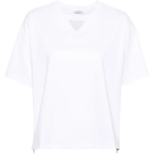 Weiße Baumwoll-T-Shirts und Polos , Damen, Größe: XS - PESERICO - Modalova