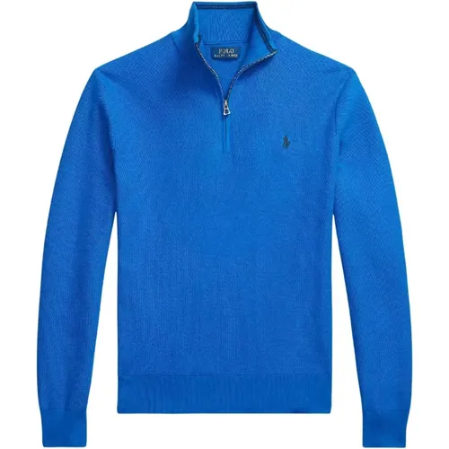 Blauer Pullover Regular Fit , Herren, Größe: XL - Ralph Lauren - Modalova