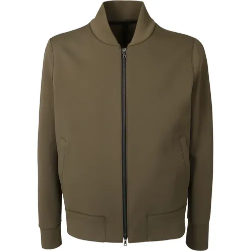 Zippered Bomber Jacket with Two Pockets , male, Sizes: S, L - Harris Wharf London - Modalova