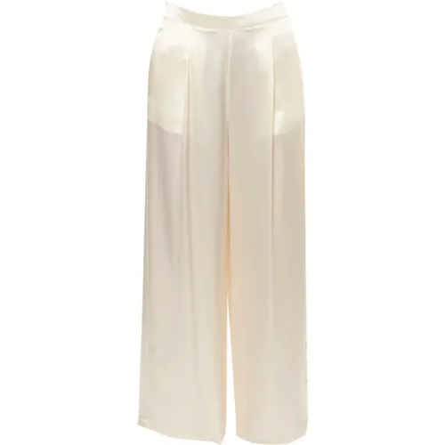 Semi-Couture Trousers Ivory , female, Sizes: S, 2XS - Erika Cavallini - Modalova