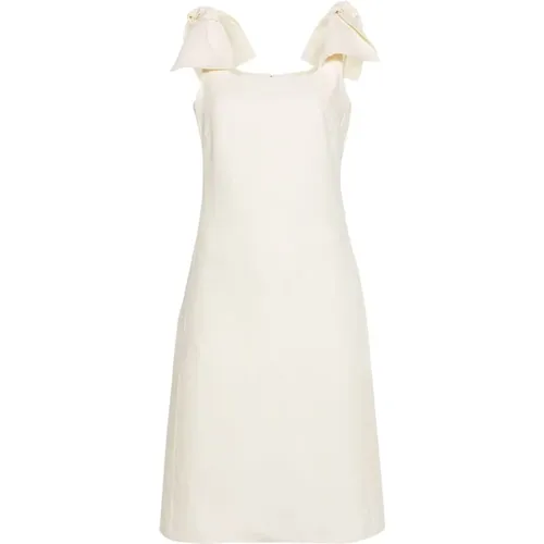 Linen Dress with Bow Straps , female, Sizes: S - Chloé - Modalova