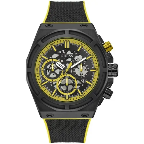 Masterpiece Multifunction Watch Yellow , male, Sizes: ONE SIZE - Guess - Modalova