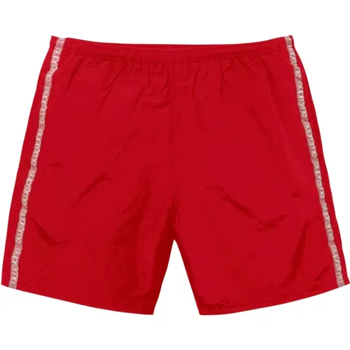 Rote Tonal Taping Wasser Shorts Limited Edition , Herren, Größe: S - Supreme - Modalova