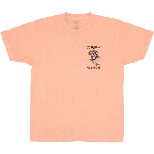 Classic Pigment Tee in Peach Parfait , male, Sizes: M, S - Obey - Modalova