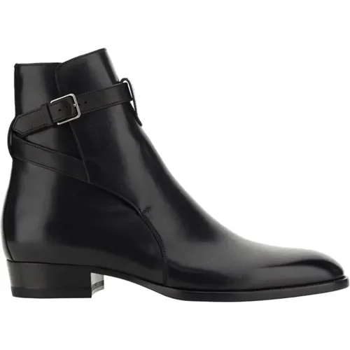 Leder Jodhpur Knöchelstiefel - Saint Laurent - Modalova