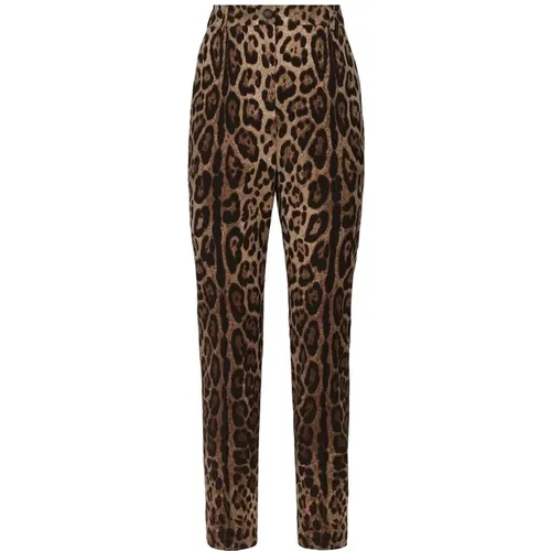 Slim-fit Trousers , female, Sizes: S - Dolce & Gabbana - Modalova