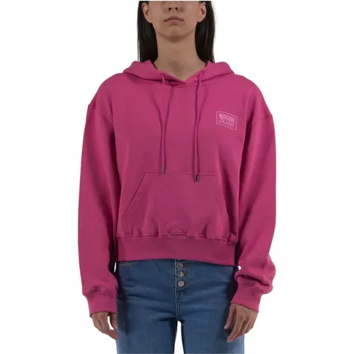 Fashionable Hooded Sweatshirt , female, Sizes: S, XS - Moschino - Modalova