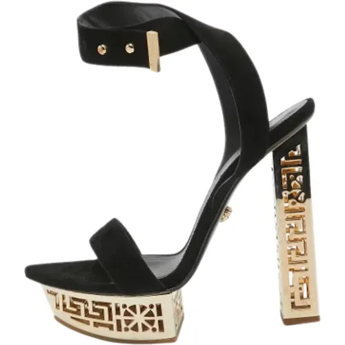 Pre-owned Suede sandals , female, Sizes: 7 UK - Versace Pre-owned - Modalova