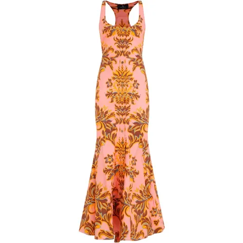 Pink Cotton Long Dress , female, Sizes: XS - ETRO - Modalova