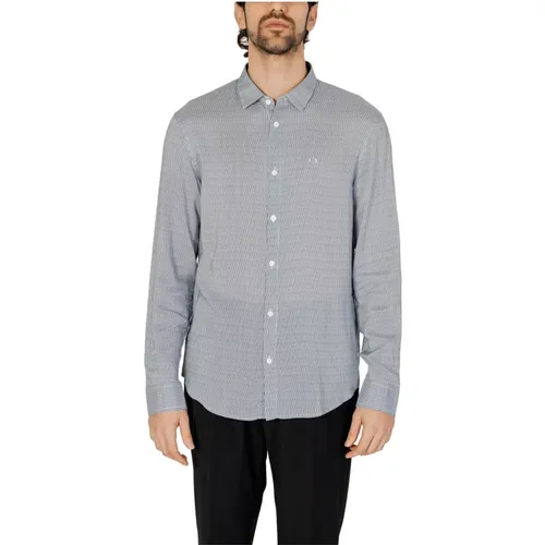 Mens Long Sleeve Shirt , male, Sizes: L, S, M, XL, 2XL - Armani Exchange - Modalova