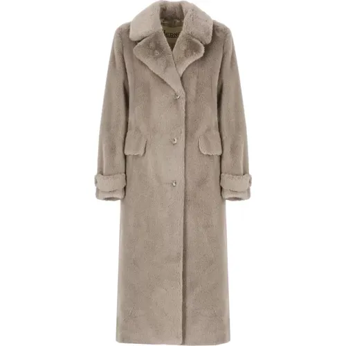 Long Fox Mink Coat , female, Sizes: XS, L, M - Herno - Modalova