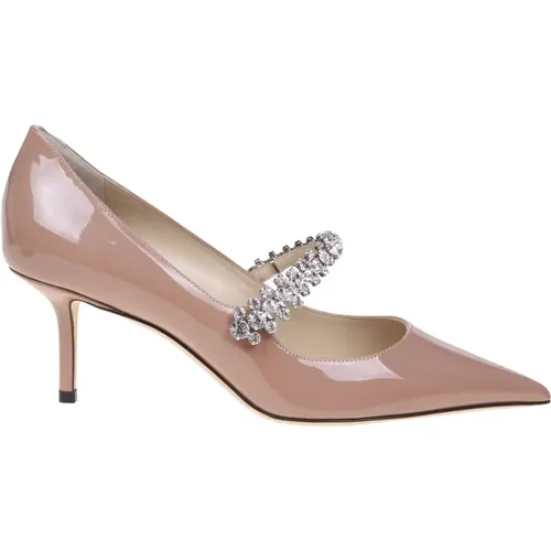 Nude Patentleder Kristall Mules - Jimmy Choo - Modalova