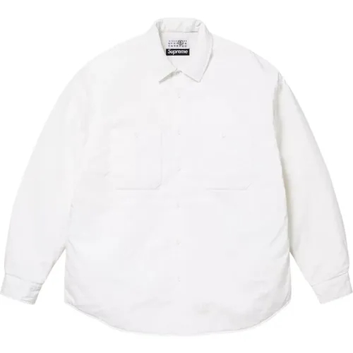 Limitierte Auflage Gepolstertes Hemd Weiße Jacke , Herren, Größe: M - Supreme - Modalova