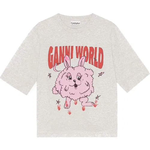 Bunter Baumwoll-T-Shirt Ganni - Ganni - Modalova
