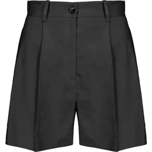 High-waisted Linen Blend Shorts , female, Sizes: L, S, XS, M - pinko - Modalova
