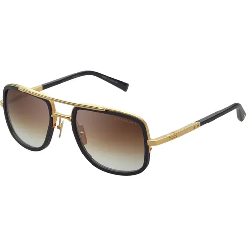 Mach-S Sonnenbrille Gelb Gold Matt Schwarz , unisex, Größe: ONE Size - Dita - Modalova