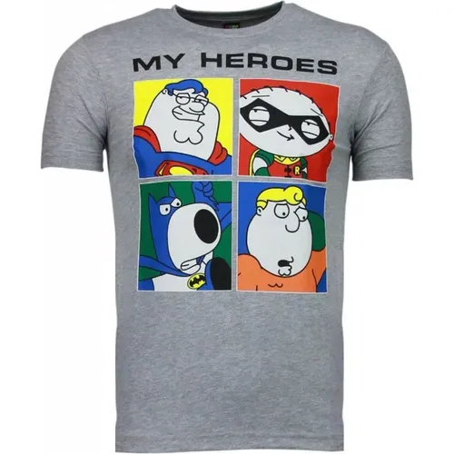 Super Familie Meine Helden - T-Shirt Herren - 51001G , Herren, Größe: XL - Local Fanatic - Modalova