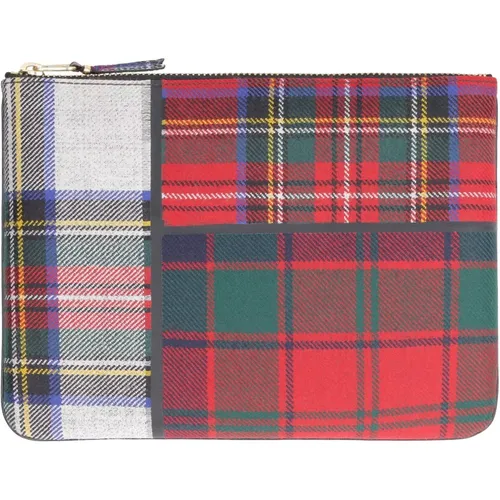 Tartan Motif Flat Clutch , Herren, Größe: ONE Size - Comme des Garçons - Modalova