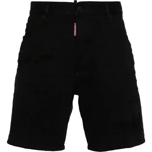Schwarze Denim Shorts , Herren, Größe: M - Dsquared2 - Modalova