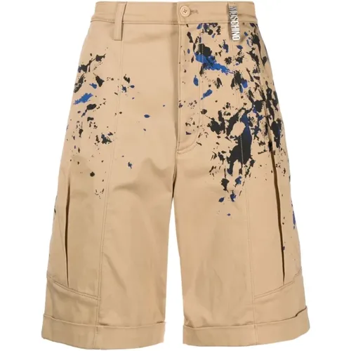 Shorts mit Malerischem Druck , Herren, Größe: L - Moschino - Modalova