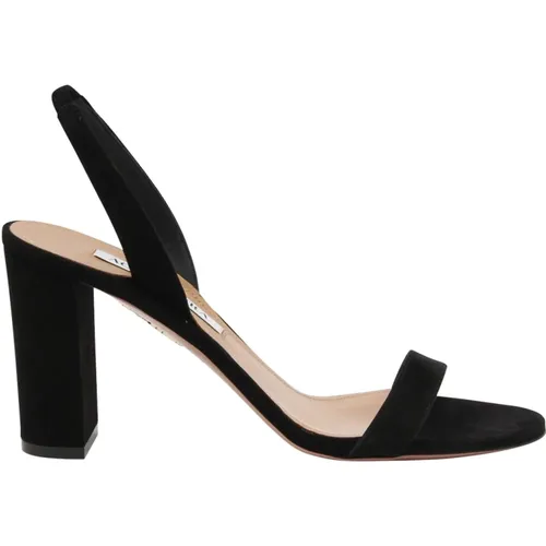 Sandals with Grey Detail , female, Sizes: 3 UK, 7 UK, 5 1/2 UK, 4 1/2 UK, 6 1/2 UK, 6 UK, 3 1/2 UK, 7 1/2 UK, 4 UK - Aquazzura - Modalova