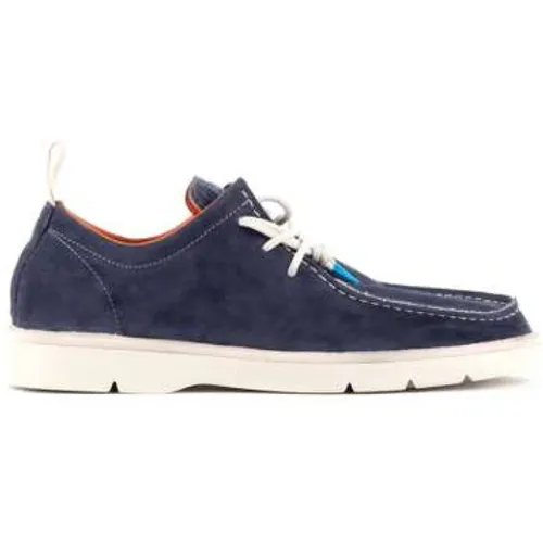 Cobalt Suede Laced Shoes , male, Sizes: 7 UK, 9 UK, 8 UK, 6 UK - Panchic - Modalova