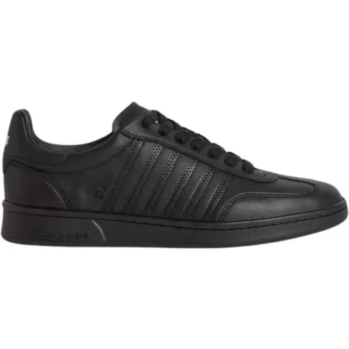 Vintage Style Leather Sneakers , male, Sizes: 9 UK, 6 UK, 7 UK, 10 UK, 8 UK, 5 UK - Dsquared2 - Modalova