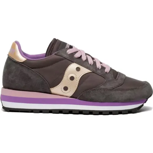 Graue Jazz Triple Sneakers , Damen, Größe: 35 1/2 EU - Saucony - Modalova