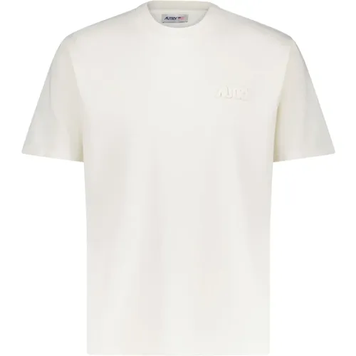 Logo Besticktes Baumwoll T-Shirt , Herren, Größe: XL - Autry - Modalova