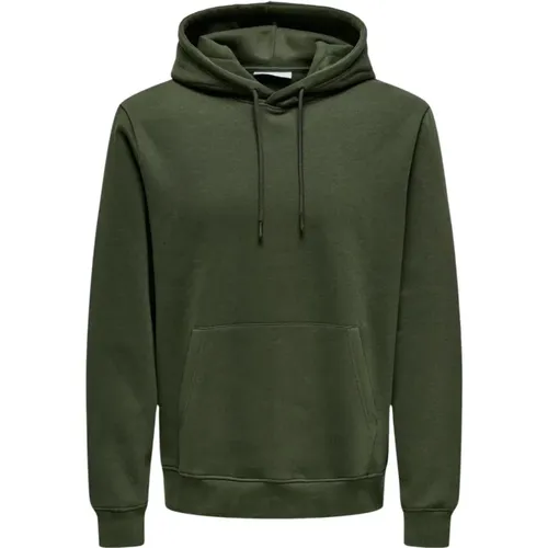 Casual Hoodie Sweatshirt , Herren, Größe: M - Only & Sons - Modalova