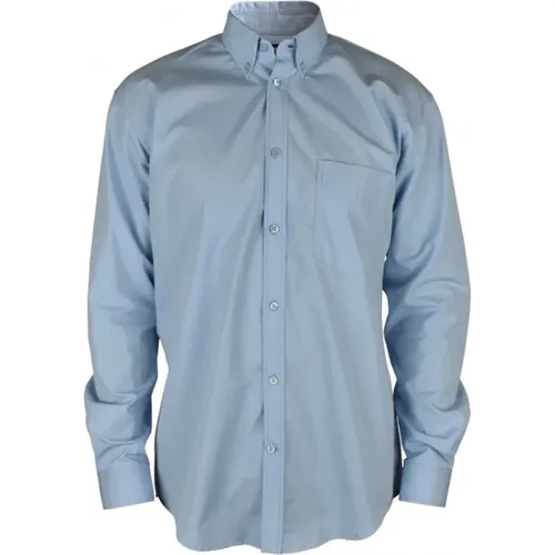 Blaues Oversize Hemd aus Baumwolle mit Logo - Balenciaga - Modalova