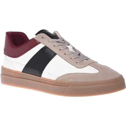 Trainers in taupe and white leather and suede , Herren, Größe: 45 EU - Baldinini - Modalova