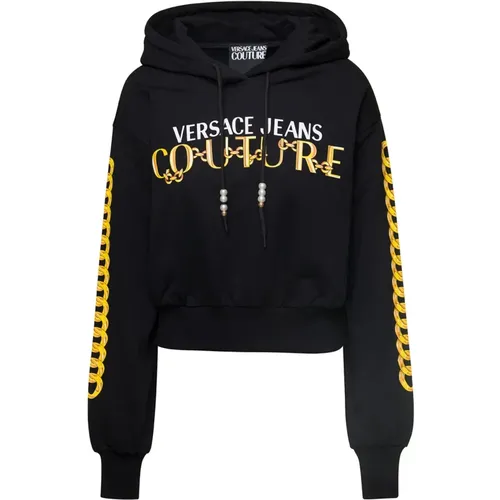 Schwarze Sweaters - 75Dp314 Sweet , Damen, Größe: M - Versace Jeans Couture - Modalova