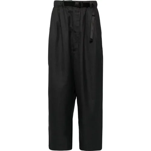 Wool Trousers Elasticated Waistband , male, Sizes: M, S - Comme des Garçons - Modalova