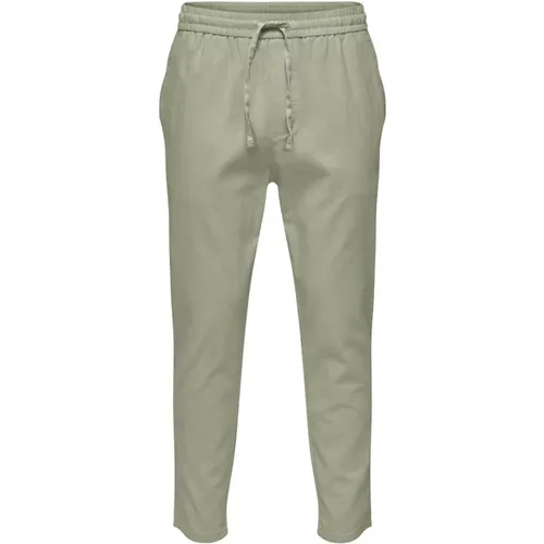 Linus Tapered Fit Stoffhose , Herren, Größe: L - Only & Sons - Modalova