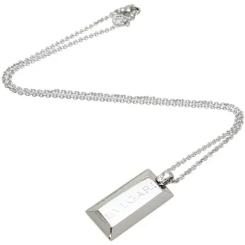 Pre-owned White Gold necklaces , female, Sizes: ONE SIZE - Bvlgari Vintage - Modalova