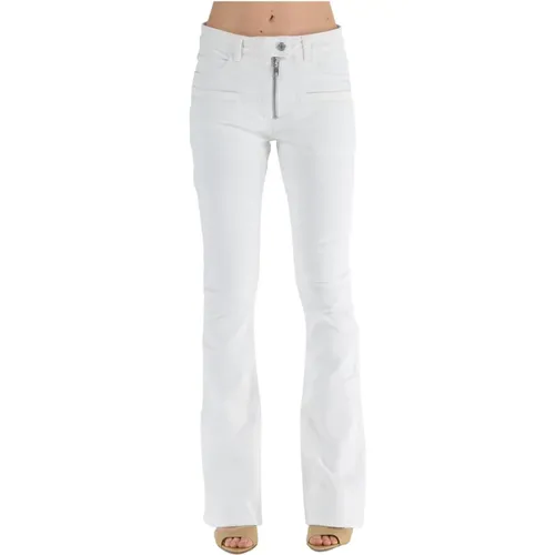 Weiße Denim-Zipper-Jeans mitiedriger Taille - Courrèges - Modalova
