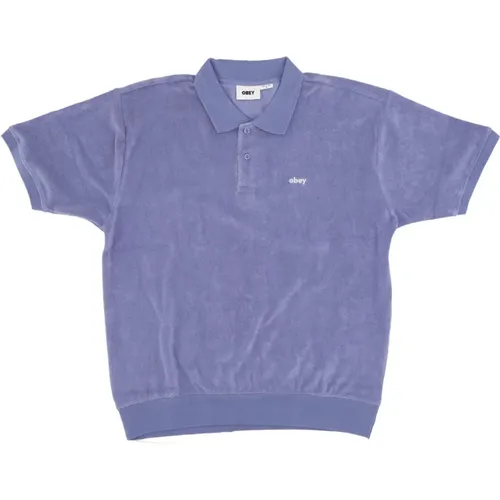 Terry Cloth Polo Man Denton , Herren, Größe: M - Obey - Modalova