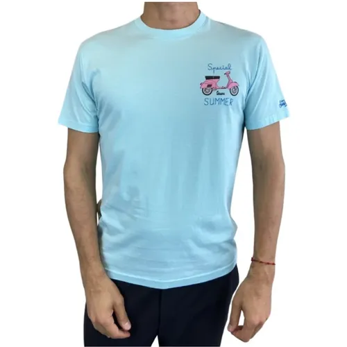 Kurzarm Vespa Grafik T-Shirt - MC2 Saint Barth - Modalova