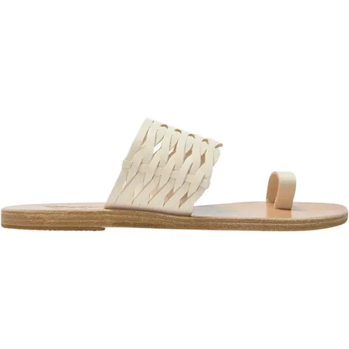 Weiße Geflochtene Sandalen - Thalia Kollektion , Damen, Größe: 35 EU - Ancient Greek Sandals - Modalova