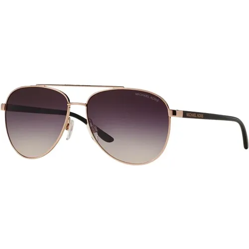 Sonnenbrille in Roségold mit rosa Gläsern - Michael Kors - Modalova