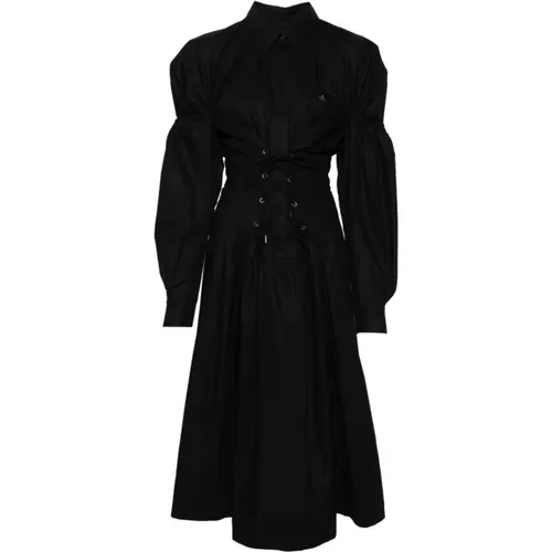 Poplin Dress with Straight Collar , female, Sizes: 2XS - Vivienne Westwood - Modalova