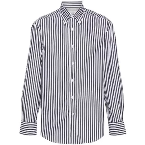 Striped Shirt , male, Sizes: L, XL, S - BRUNELLO CUCINELLI - Modalova